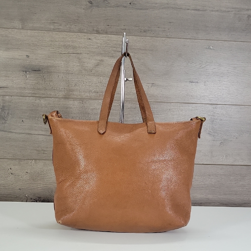 Madewell Classic Tan Leather Tote Bag